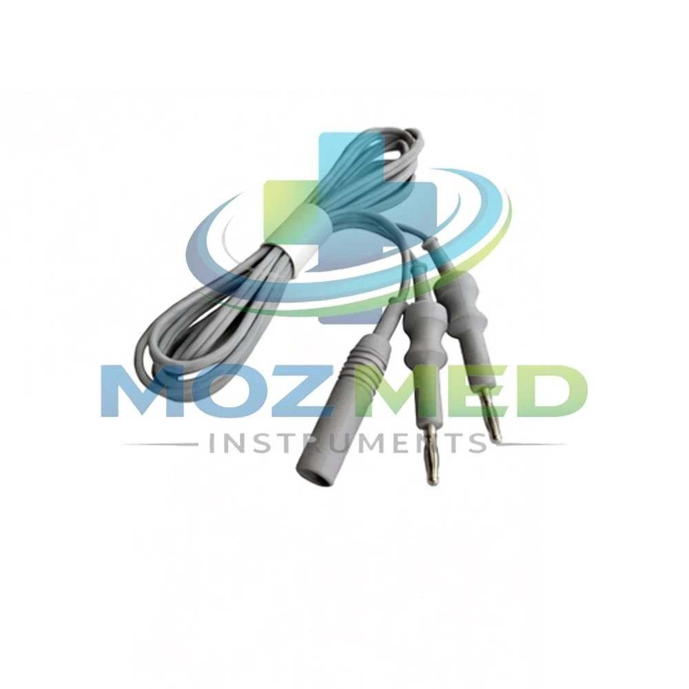 4pcs Set Non-Stick Bayonet Bipolar Forceps &3mtr Cord Electrosurgical instrument