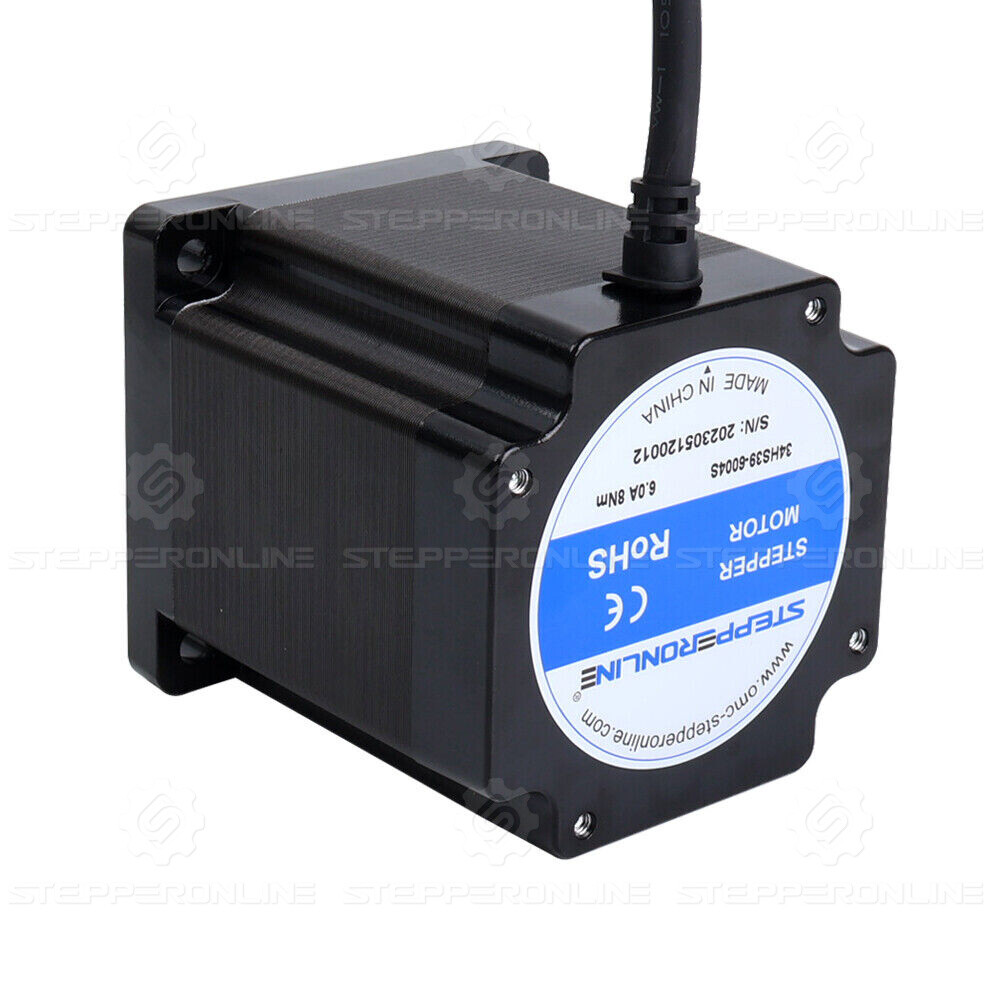STEPPERONLINE Nema 34 Stepper Motor 1.8deg 1133oz.in 6A 86x98mm Φ14mm CNC