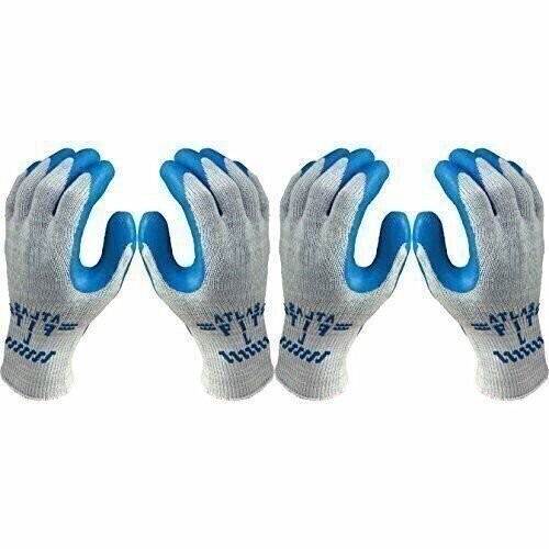 Atlas Fit 300 Blue Latex Palm-Dipped Blue Rubber Work Glove X-Large, 72-Pair