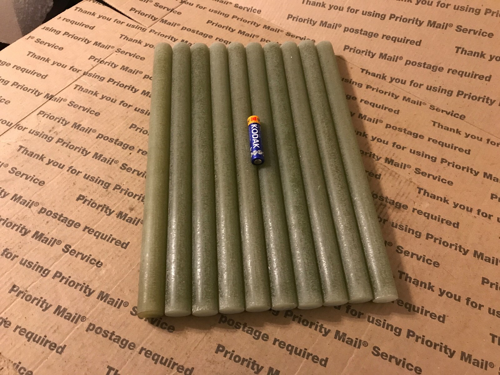 LOT OF 10 RODS 11/16″ X 9 3/4″ (97″) G10 / FR4 PHENOLIC GAROLITE TOUGH MATERIAL