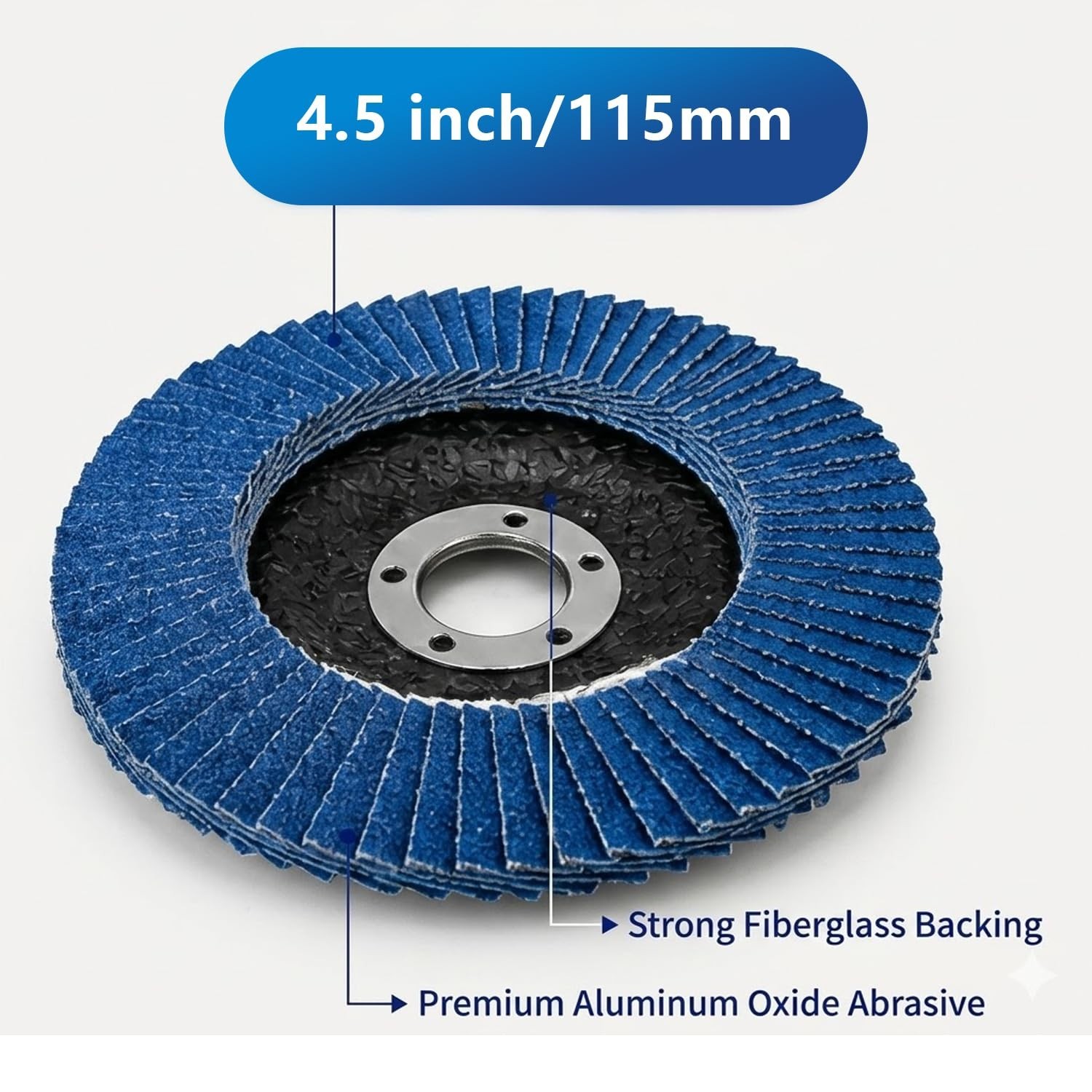 20 Discos Flap 4-1/2″ T29 Zirconia 7/8″ Granos 40/60/80/120 Amoladora
