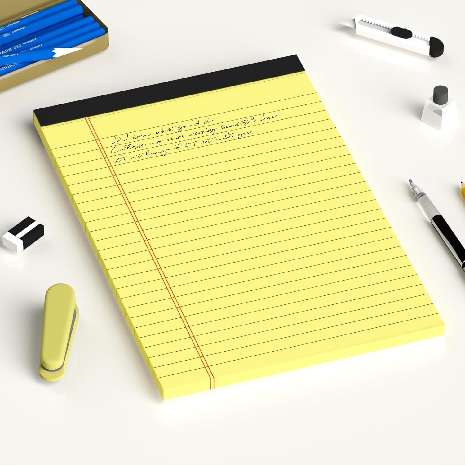 Versatile Yellow 5×8 Notepads – 6 College Ruled Pads for Everyday Use