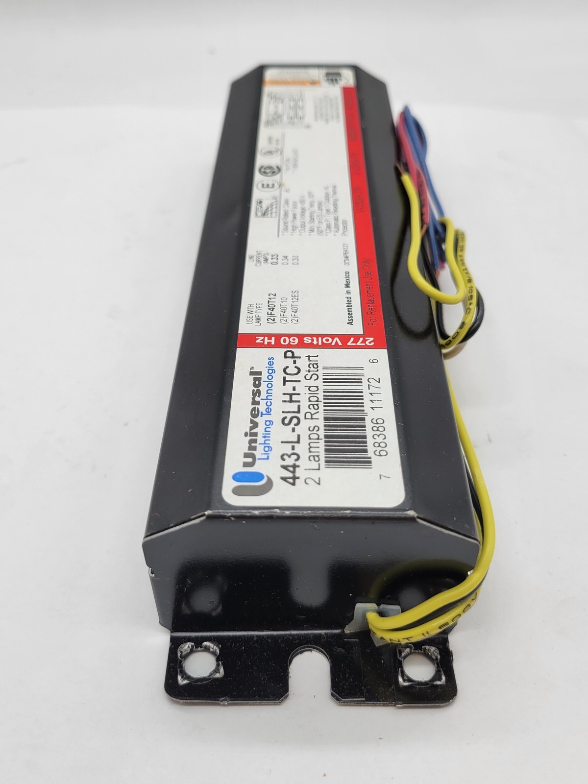 Advance 443-L-SLH-TC-P Rapid Start Electronic Ballast 277V 2-Lamp F40T12 Type 1