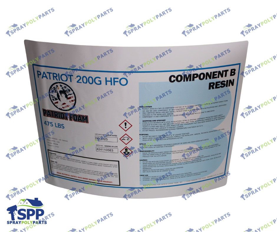 Patriot Foam 200G-HFO CLOSED Cell Spray Foam (PATRIOT-200G-HFO-SET)