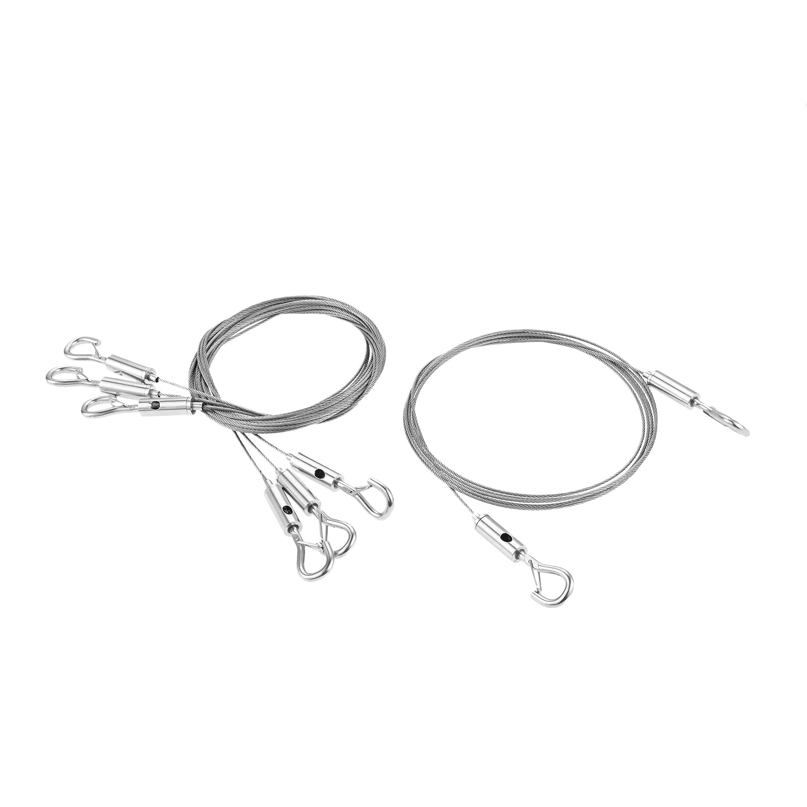4Pcs Stainless Steel Rope Adjustable Picture Hanging Wire Kit 6.6FT Heavy Duty