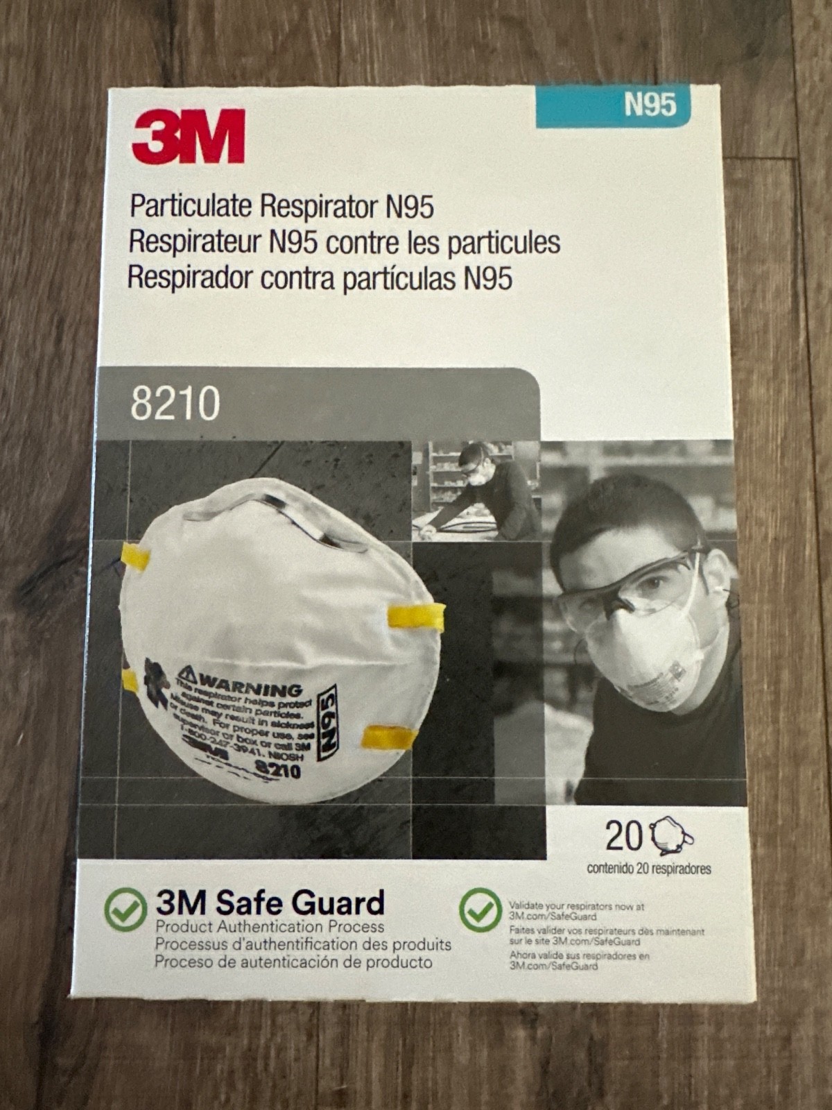 3M N95 Particulate Respirator Face Mask (8210) 20 pieces- Expired April 2025