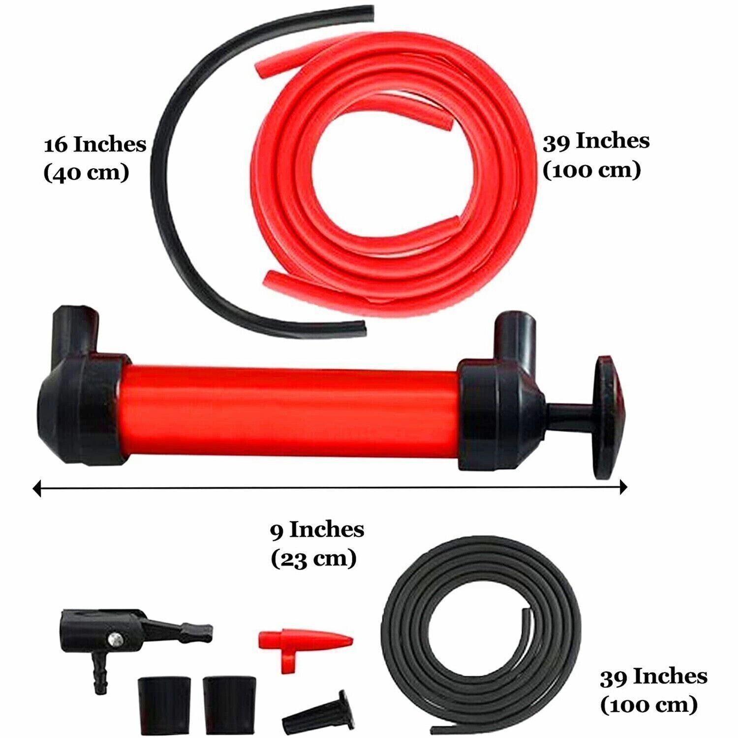 Multi-Use Liquid Transfer Siphon Hand Pump Kit Fuel Diesel Oil Kerosene Water