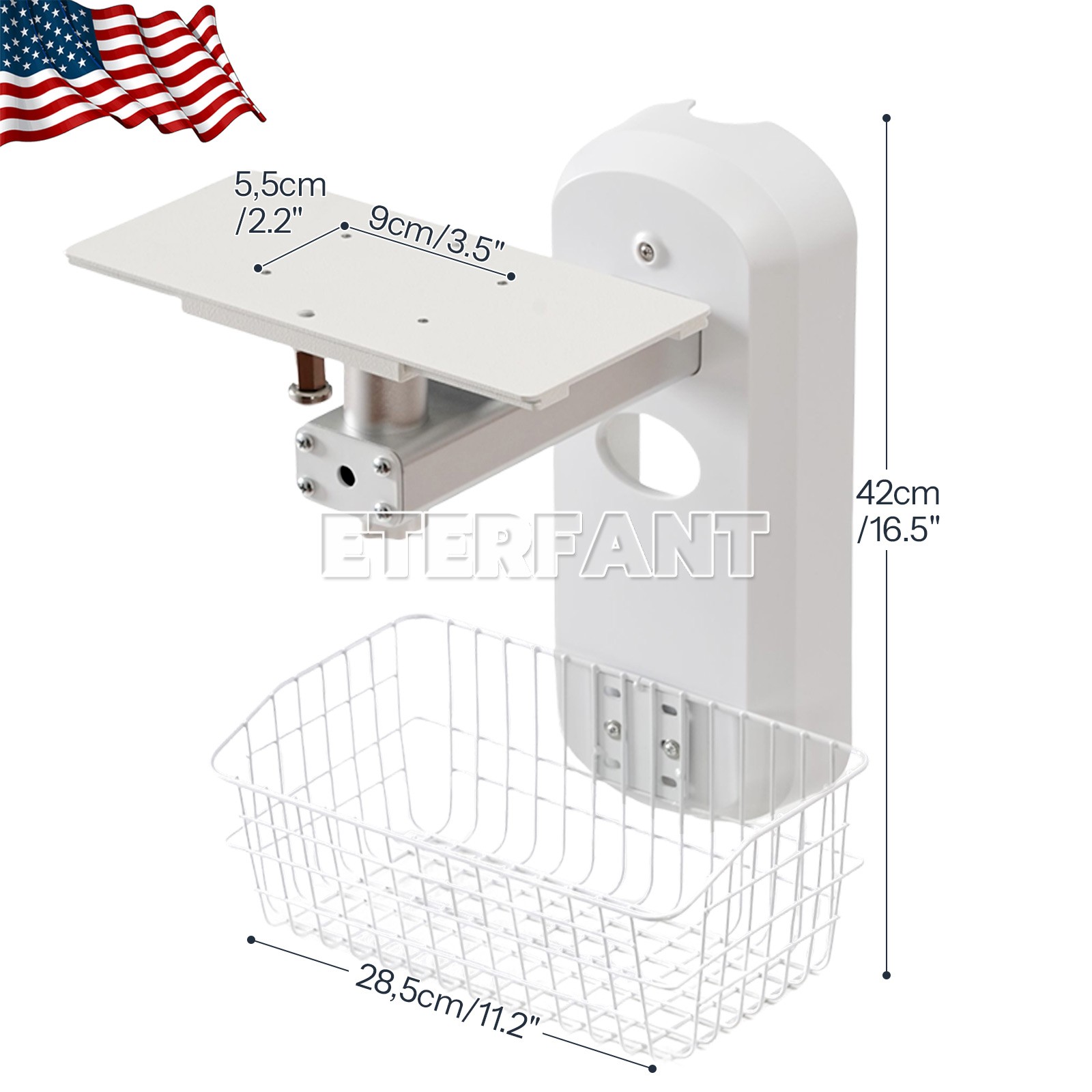 Wall Mounted Stands/Adjustable Mobile Medical Rolling Cart for Patient Monitor