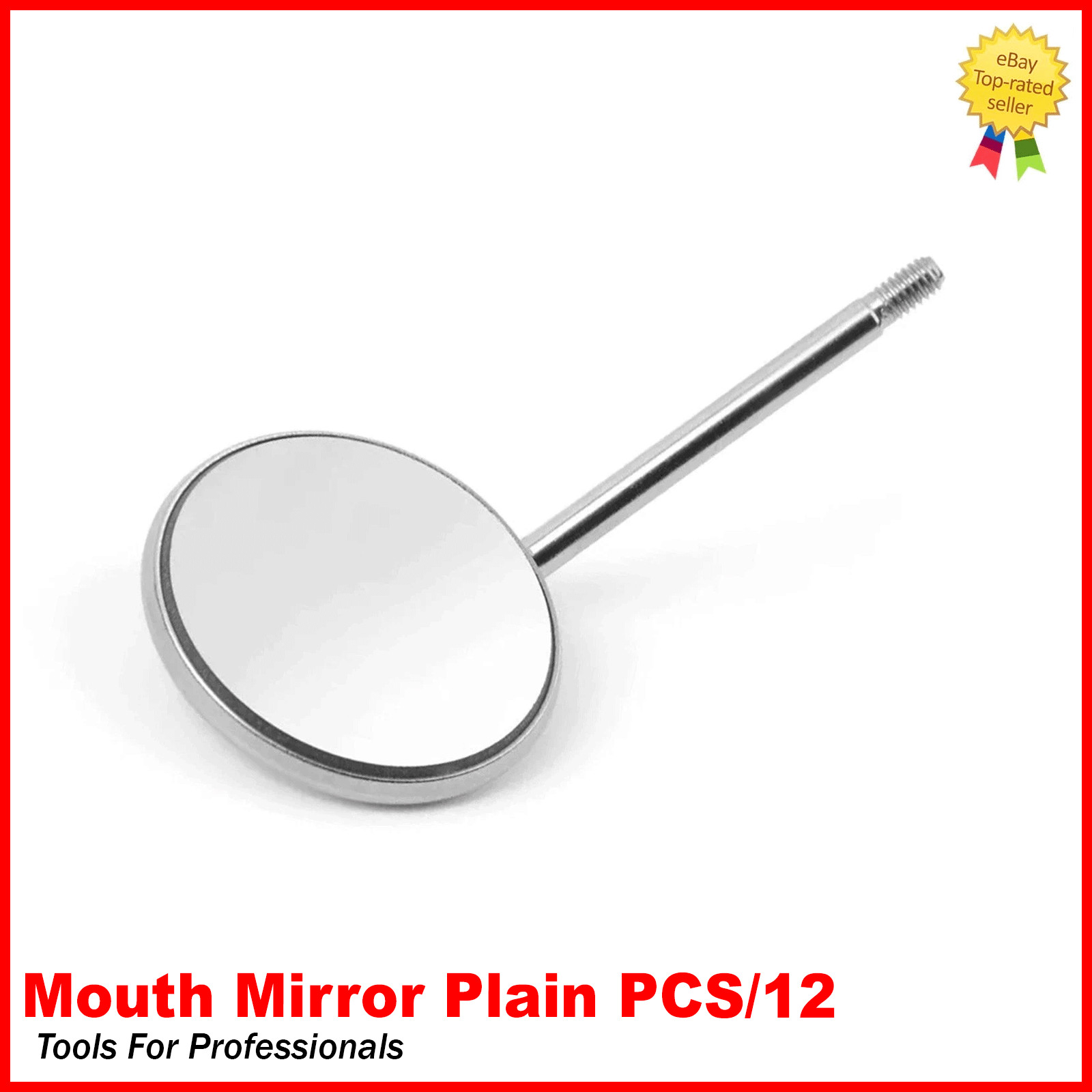 Dental Premium Mouth Mirror heads Size #5 Mirrors Dentistry Instruments 12Pcs