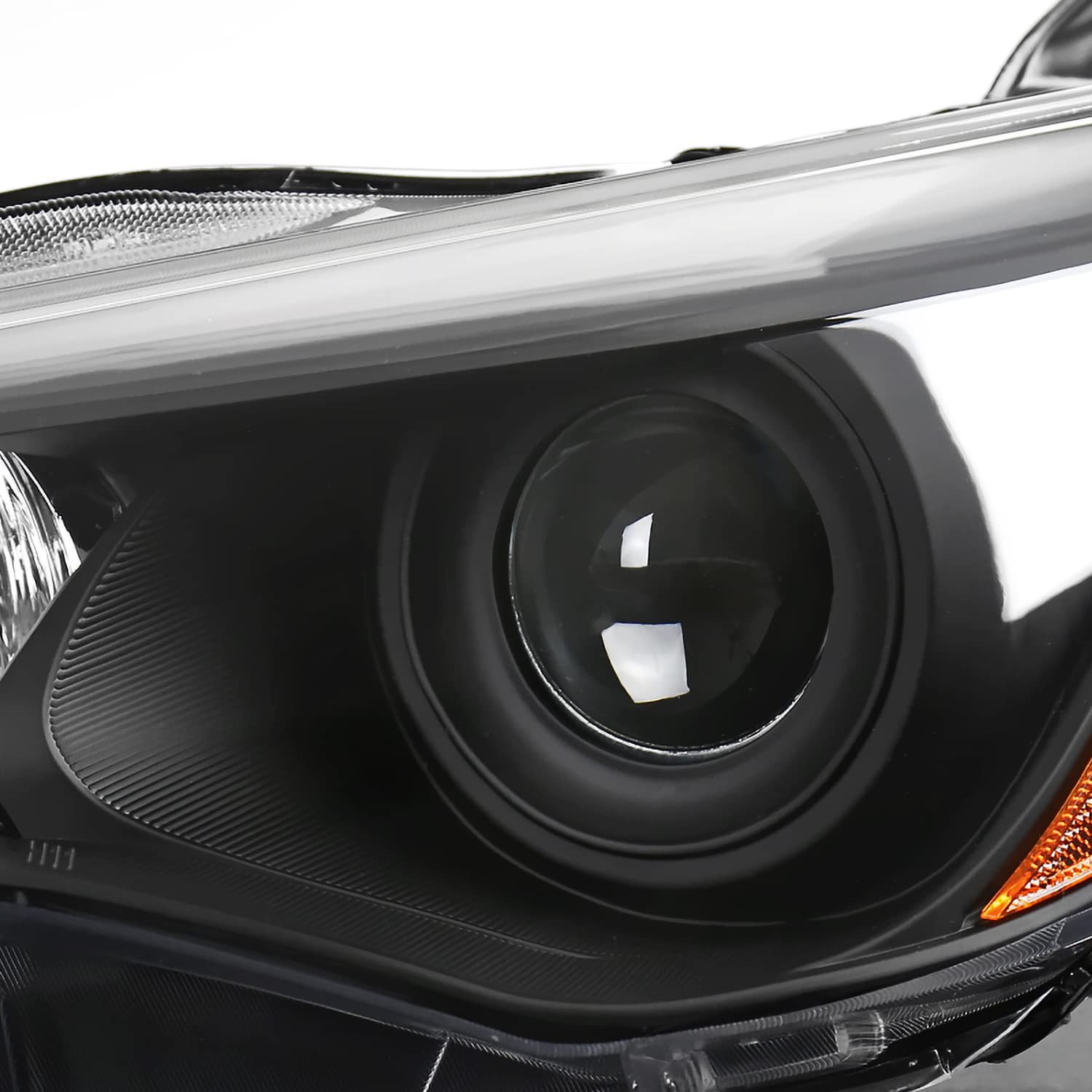 Black Projector Headlights for 2015-2017 Toyota Camry Pair Headlamps Assembly