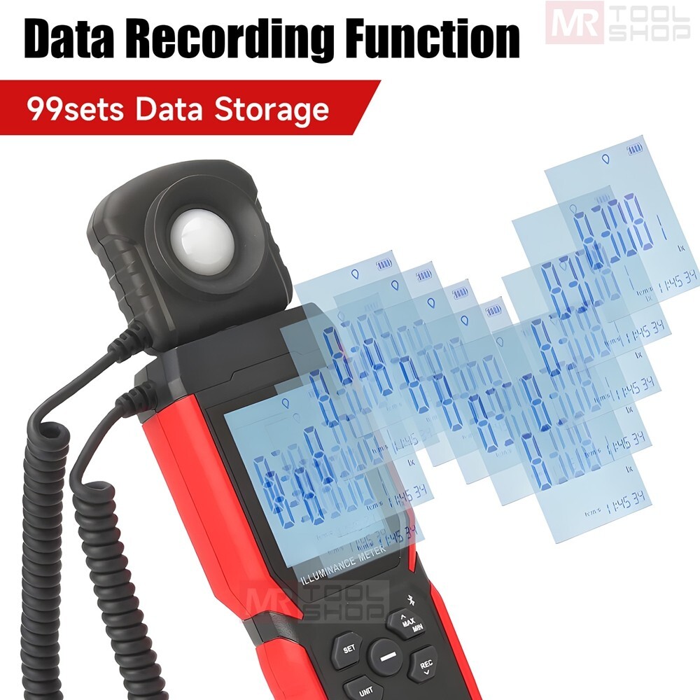 UNI-T UT381A Digital Illuminance Light Meter Bluetooth Luxmeter 400,000lx APP C