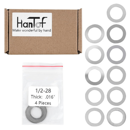 1/2 x 28 Barrel Shim Kit for Muzzle Brake Alignment Set .223/5.56mm (44 Pack, 11