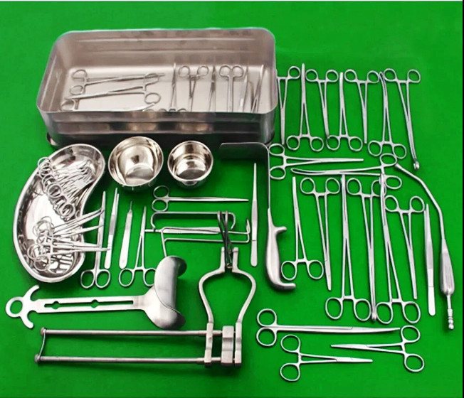 Caesarean Surgical Instruments Set 59Pcs OB/GYN C Section Kit with Sterilization