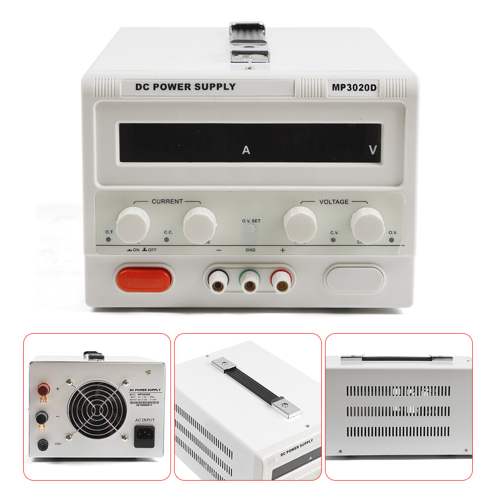 0-20A 0-30V Variable DC Power Supply Adjustable DC Regulated Power for Lab Test