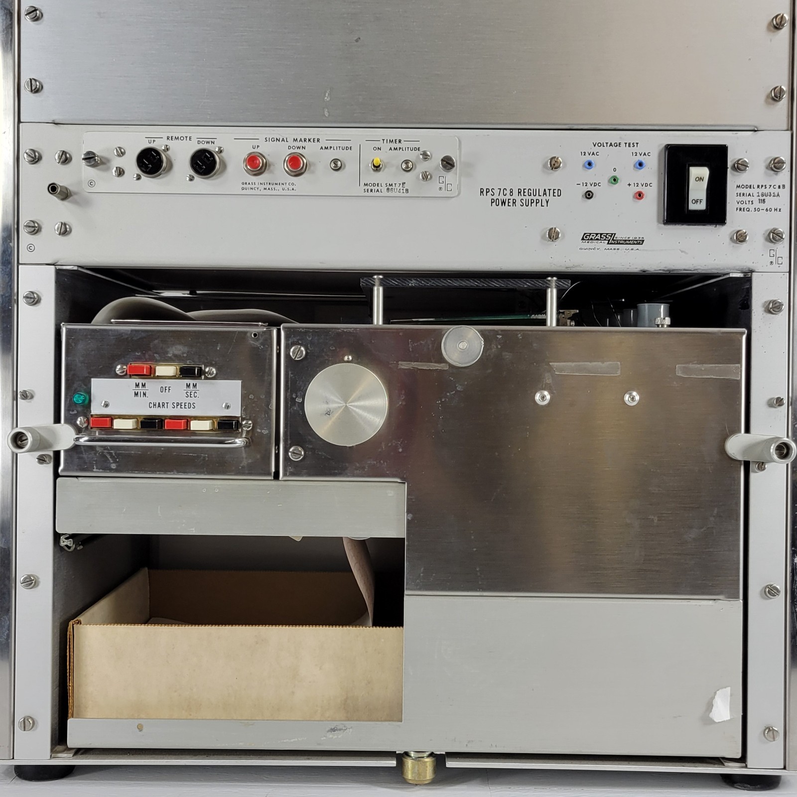 Tested Vintage Grass 79F Polygraph 4-Channel w/RPS 7C8 Regulator And 79W8G Chart