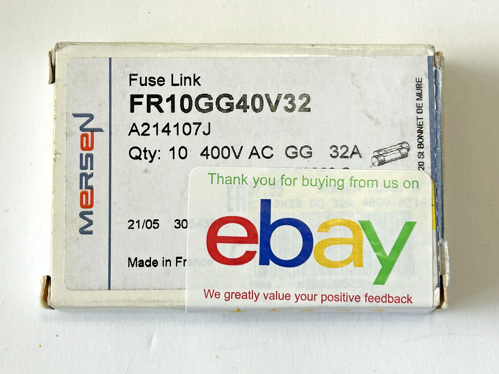 MERSEN FR10GG40V32 /A214107J 400V AC GG 32A – 01-pc