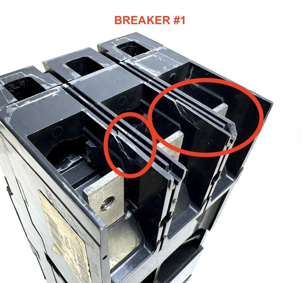 General Electric SFHA36AT0250 250A Breaker w/225A Plug (CHIPPED)