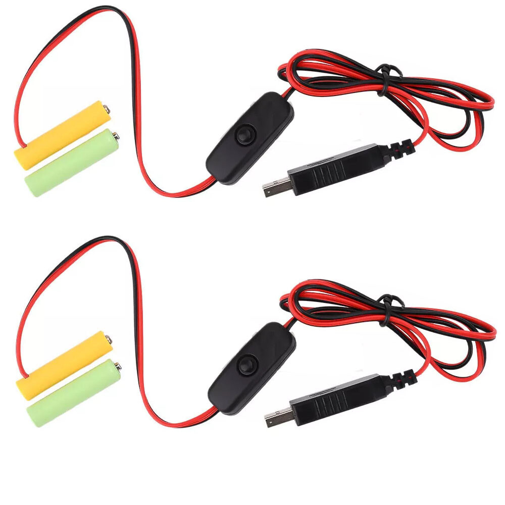 2X AAA Eliminator Cable Dummy-Battery Power Cord Replacement For 3V/4.5V/6V NEW