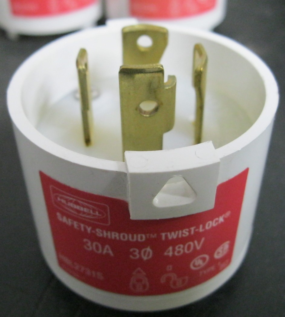 Hubbell HBL2731S Twist-Lock Plug 30A 480V