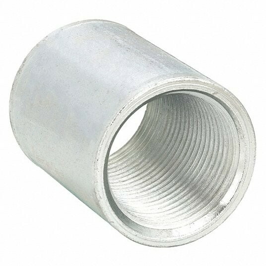 Merchant Coupling: Steel, 1 in x 1 in Pipe Size, NPSC x NPSC, 1.875 Long