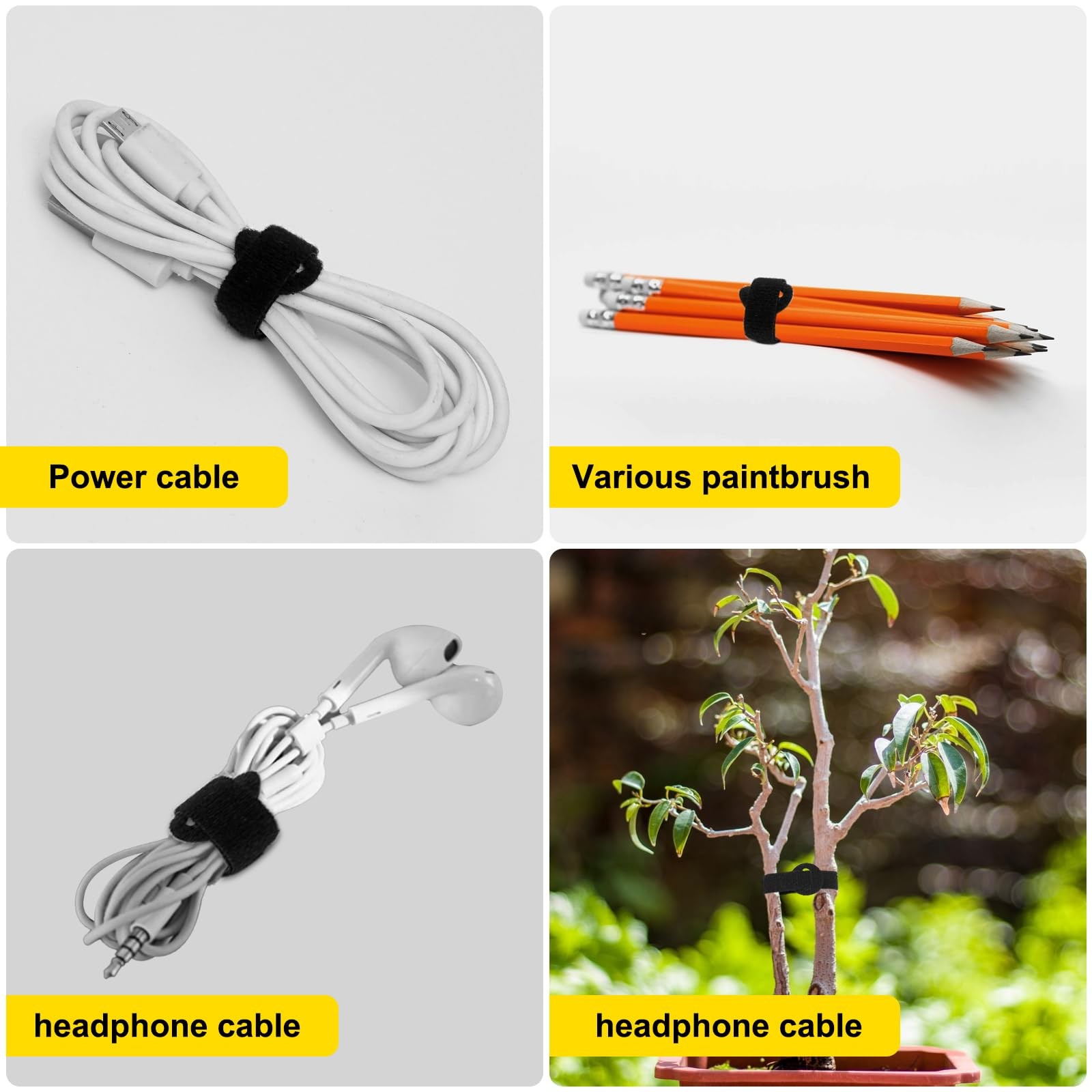 150x Cable Ties 6″ Black Hook Loop Nylon Wire Organizer Reusable Fastener Straps