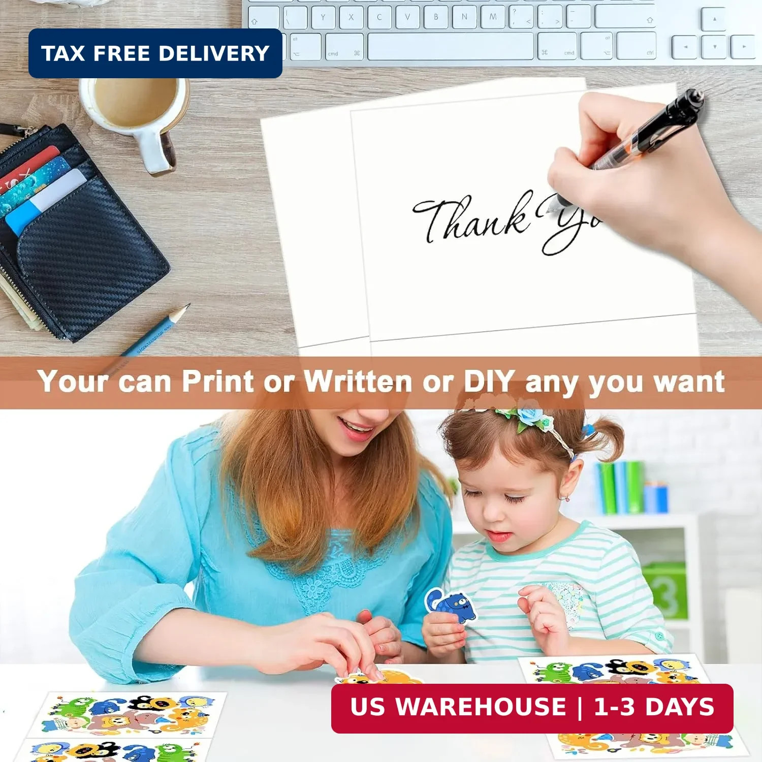 Half Sheet Labels, 2 per Sheet, 25 Sheets, 50 Labels, 8.5″ x 5.5″ Shipping Label