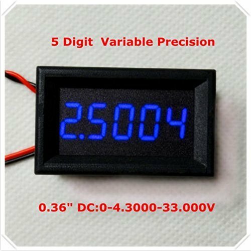 Blue LED 5 Digit DC 0-4.3000-33.000V Digital Voltmeter Voltage Meter Car Panel