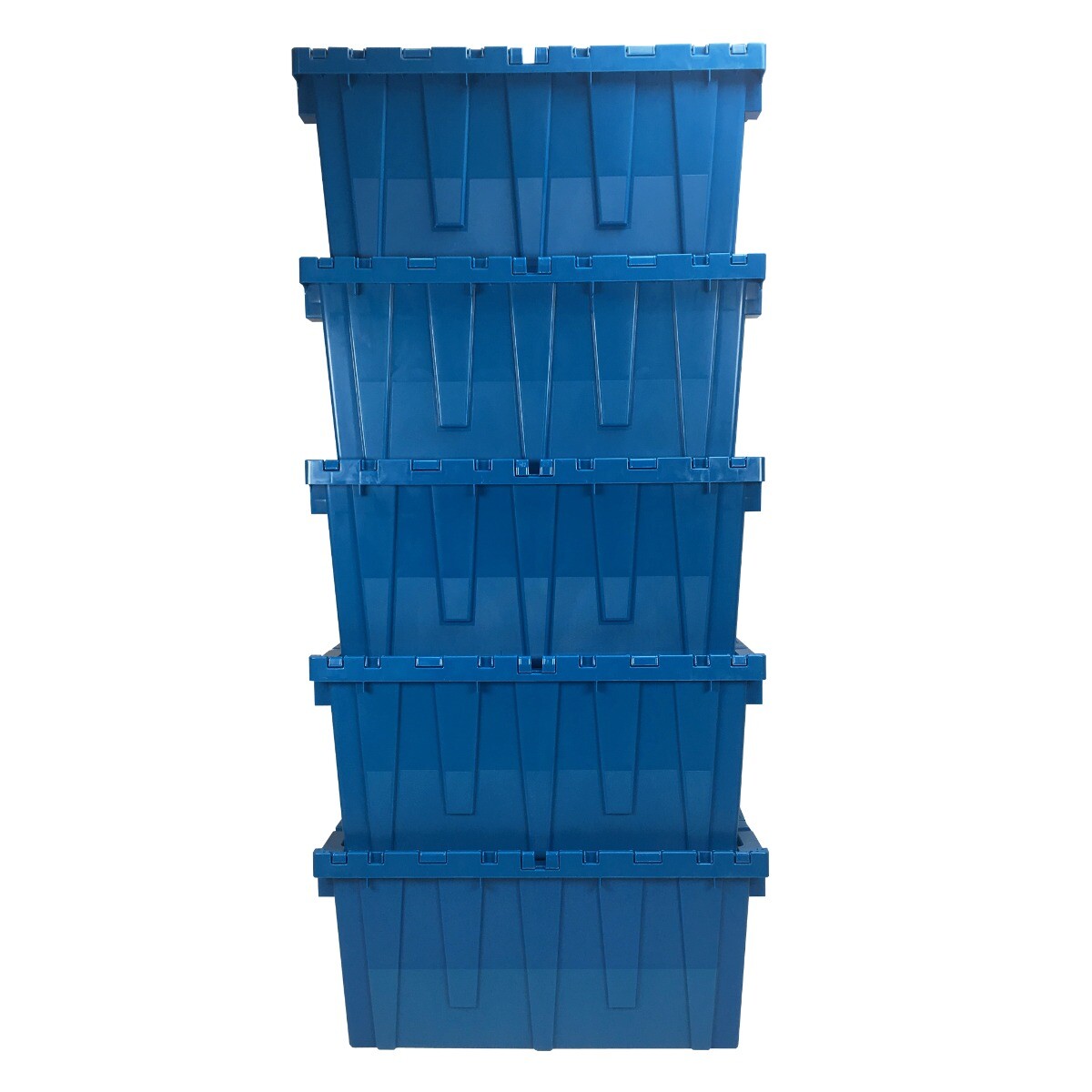 UBMOVE Storage and Packing Plastic Tote Crate Attached Lid Flip Top, 27″x16.9″x1