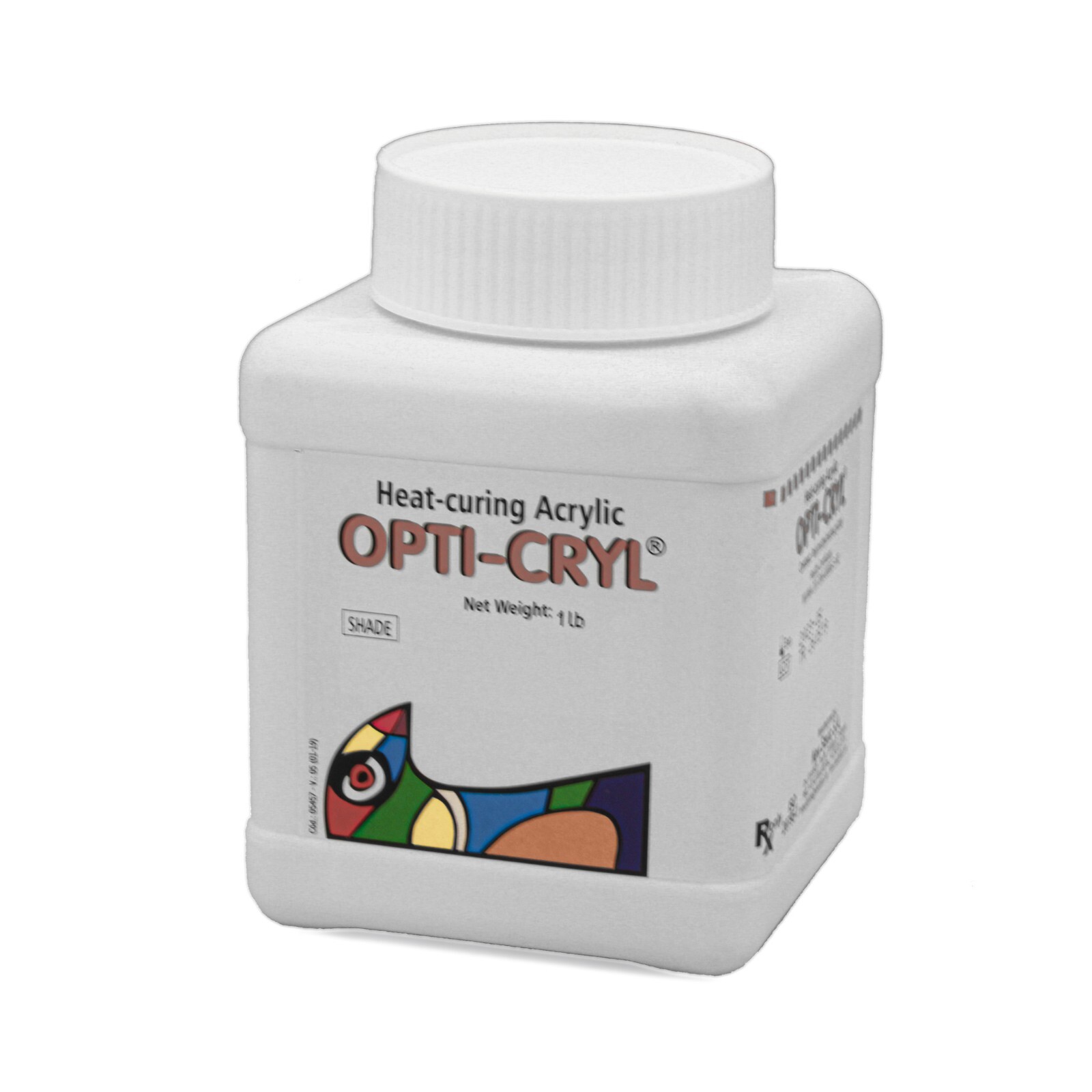 Opti-Cryl Heat Curing Acrylic Resin Powder – 1 lb – Dental Lab – New