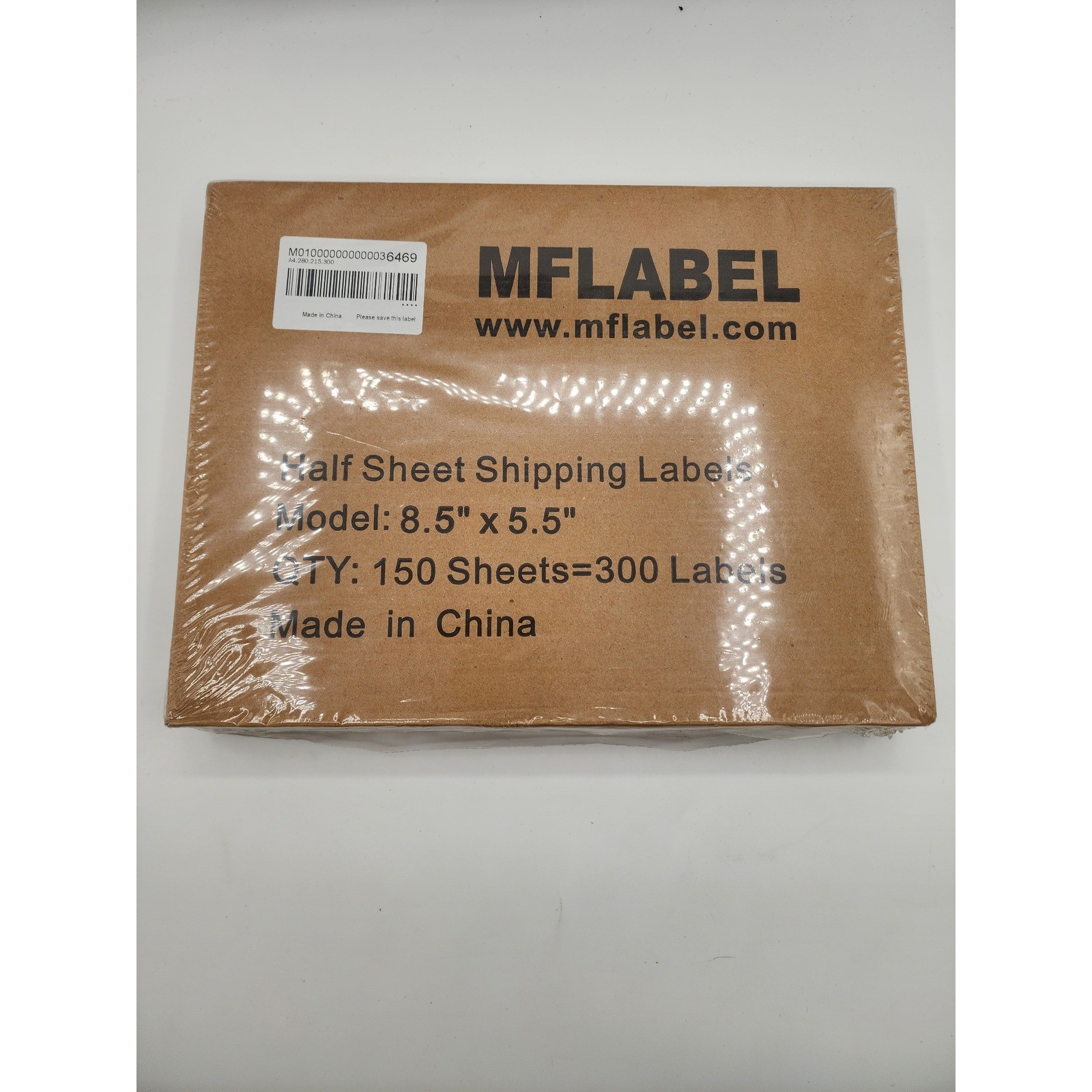 MFlabel Half Sheet Shipping Labels 8.5″ x 5.5″ 300 Labels 150 Sheets