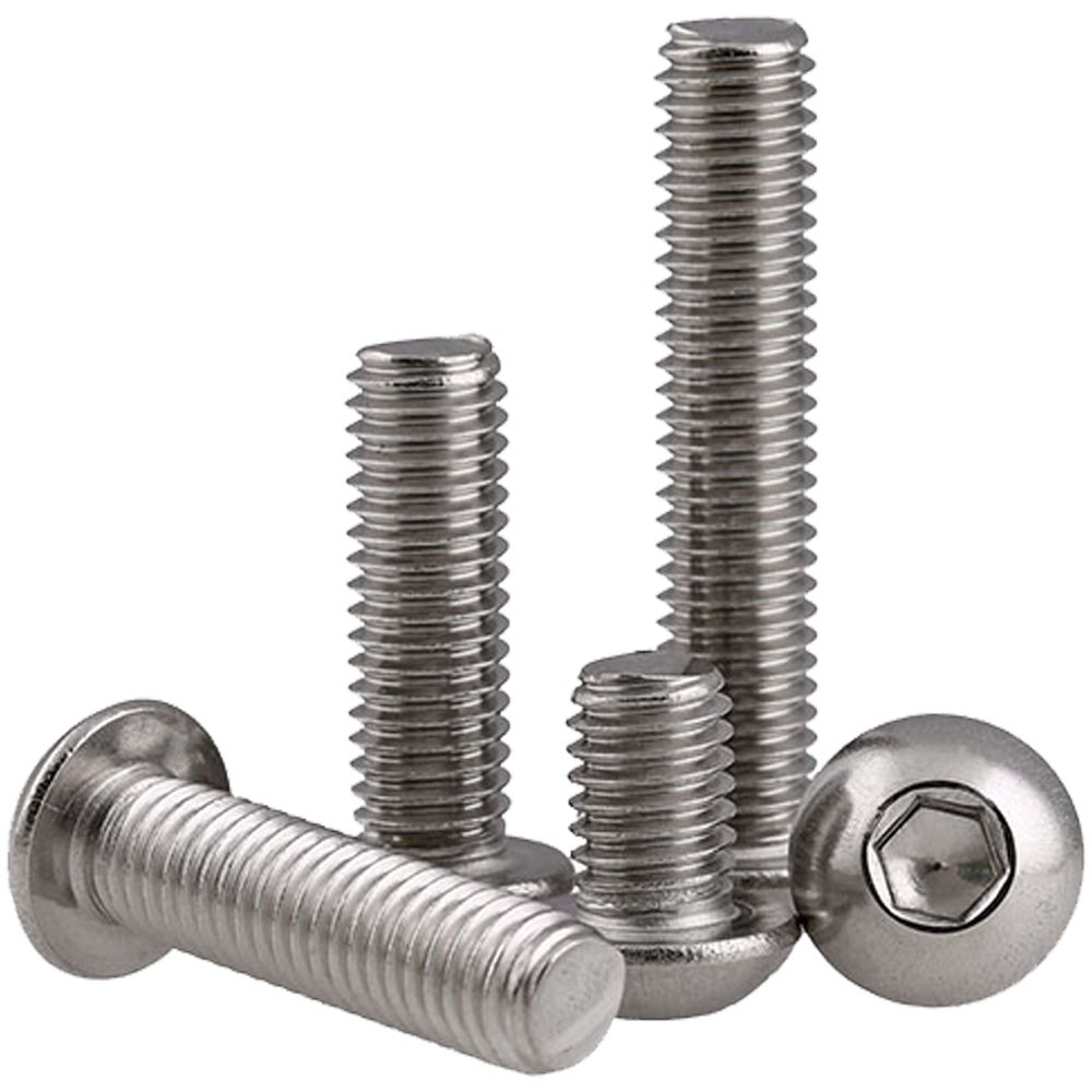 M10 x 1.5 304 Stainless Steel Button Head Socket Cap Screws Allen Bolts ISO 7380