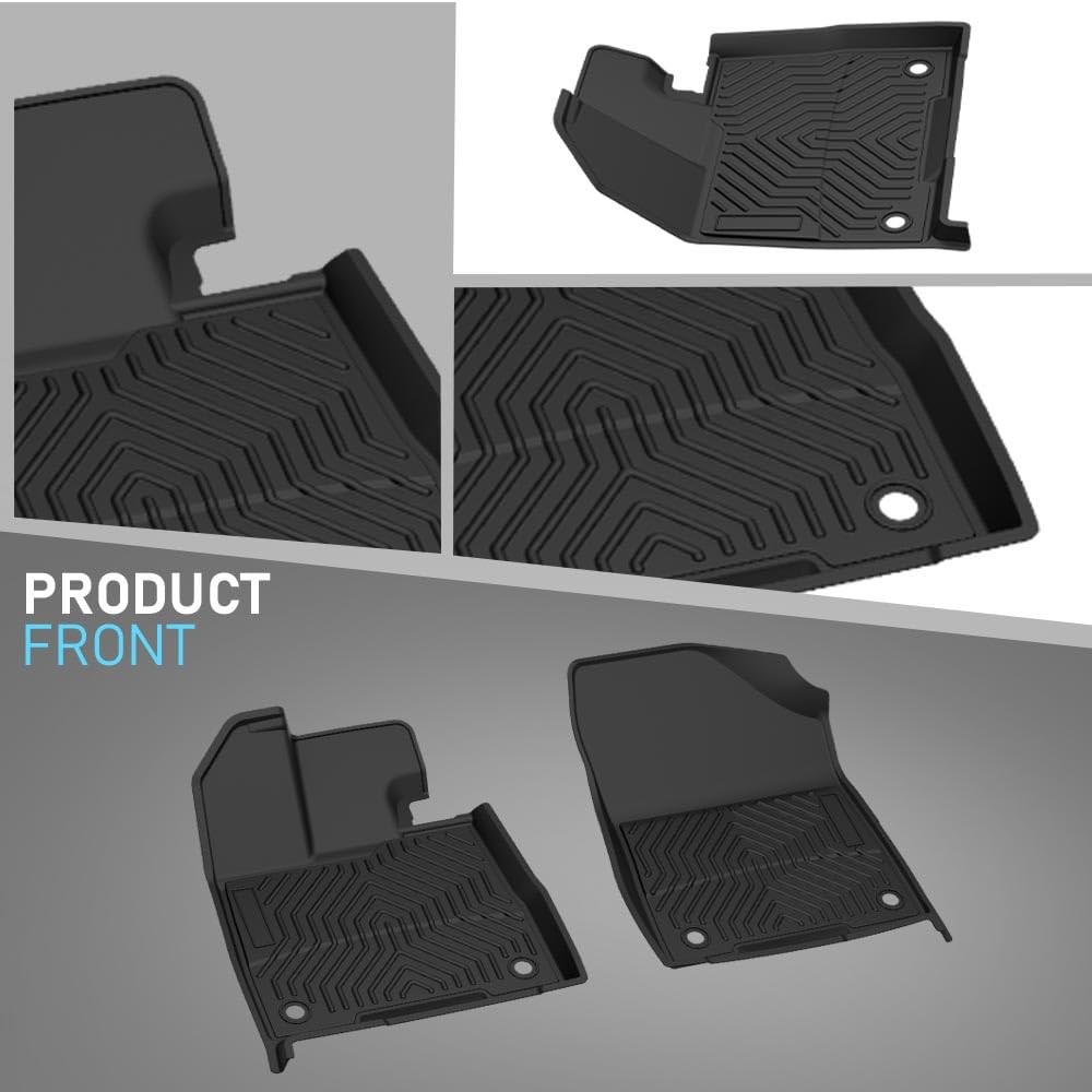 TPE Floor & Cargo Mats for Toyota Sienna 2021-2025 8Seat All Weather 1st 2nd 3rd