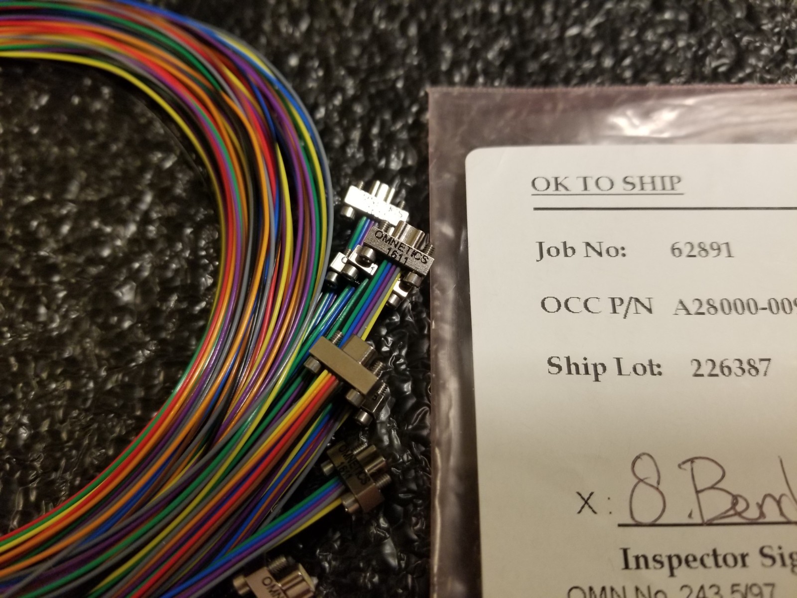 1 qty Omnetics CABLE ASSY NANO-D 9POS 1.5′ Pigtails A28000-009 NEW NOS