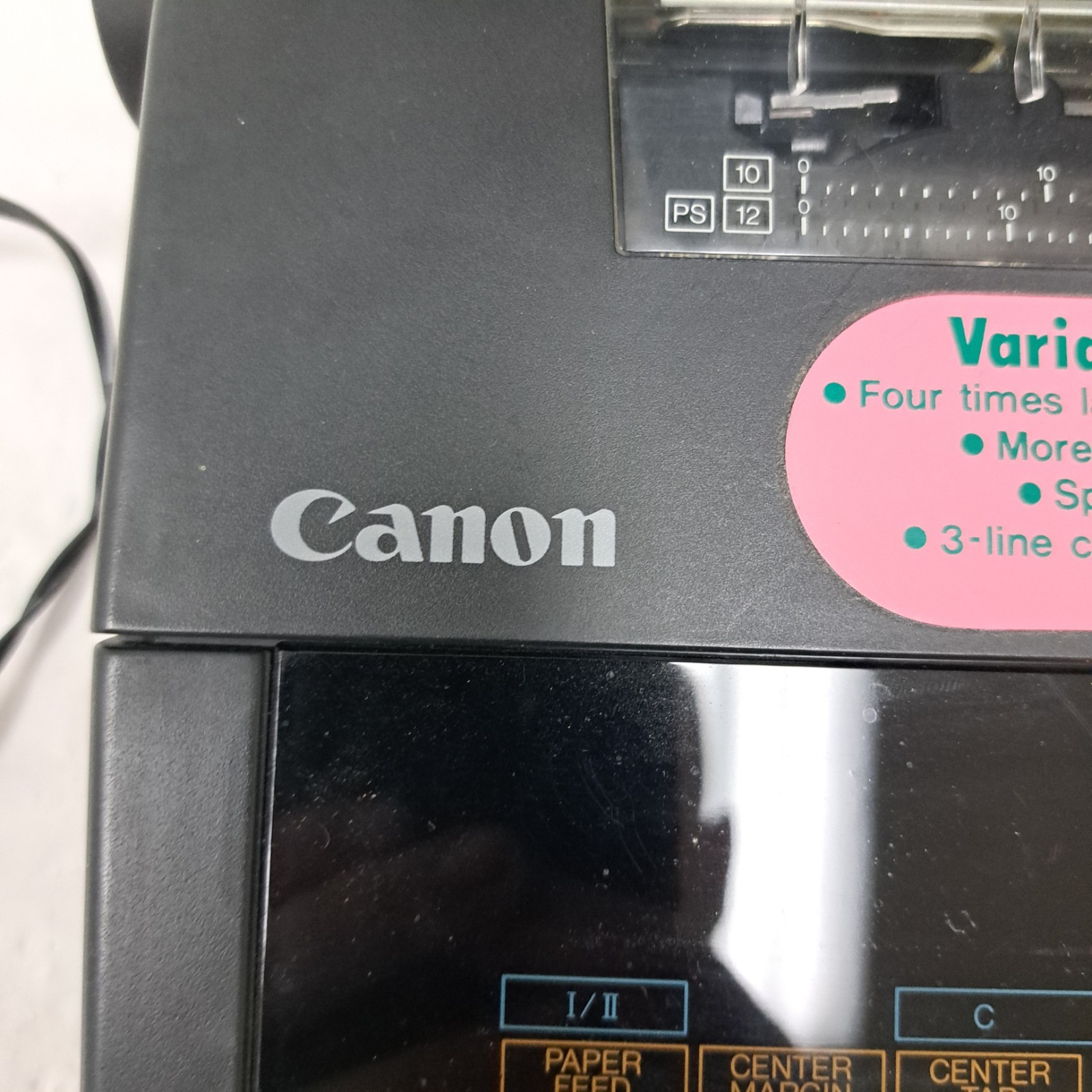 Canon Typestar 110 Black Portable Electronic Typewriter Tested Works