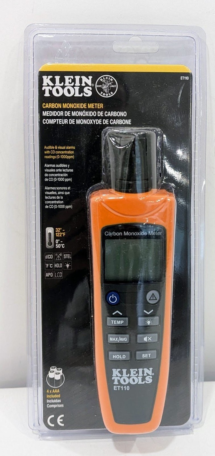 Klein Tools ET110 Carbon Monoxide Meter