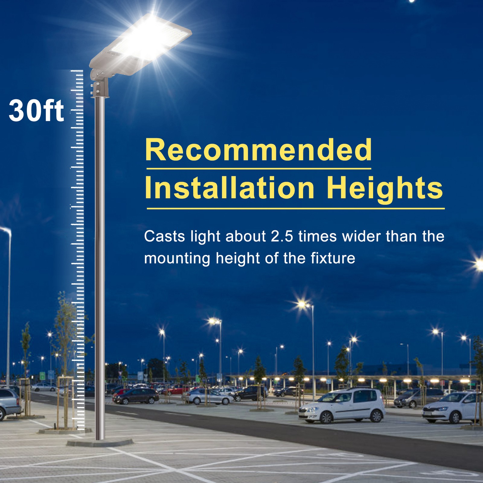 320W LED Parking Lot Lights Adjustable Slip Fit Outdoor Commercial Stadium Light