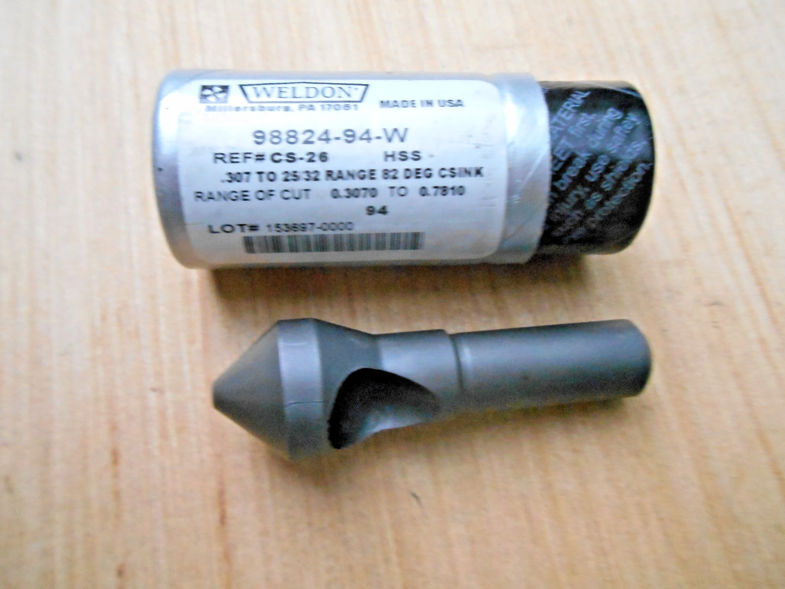 WELDON CS-26 , 82 DEGREE HSS COUNTERSINK , NEW