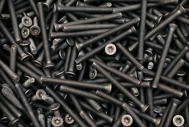 1/4-20 x 2-1/2” Flat Head Trailer Deck Screws – Type F, T30 Star, Black, 100 Qty