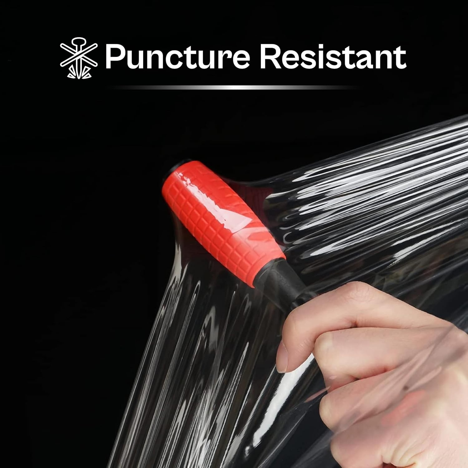 4 Rolls 12″x1500′ (47 Ga) Down Gauge Cast Stretch Film Hand Shrink Wrap – Clear