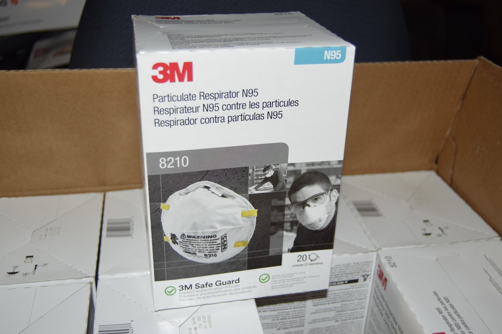 CASE (160) 3M 8210 N95 Disposable Particulate Respirator Dust Mask, EXP 05/2025