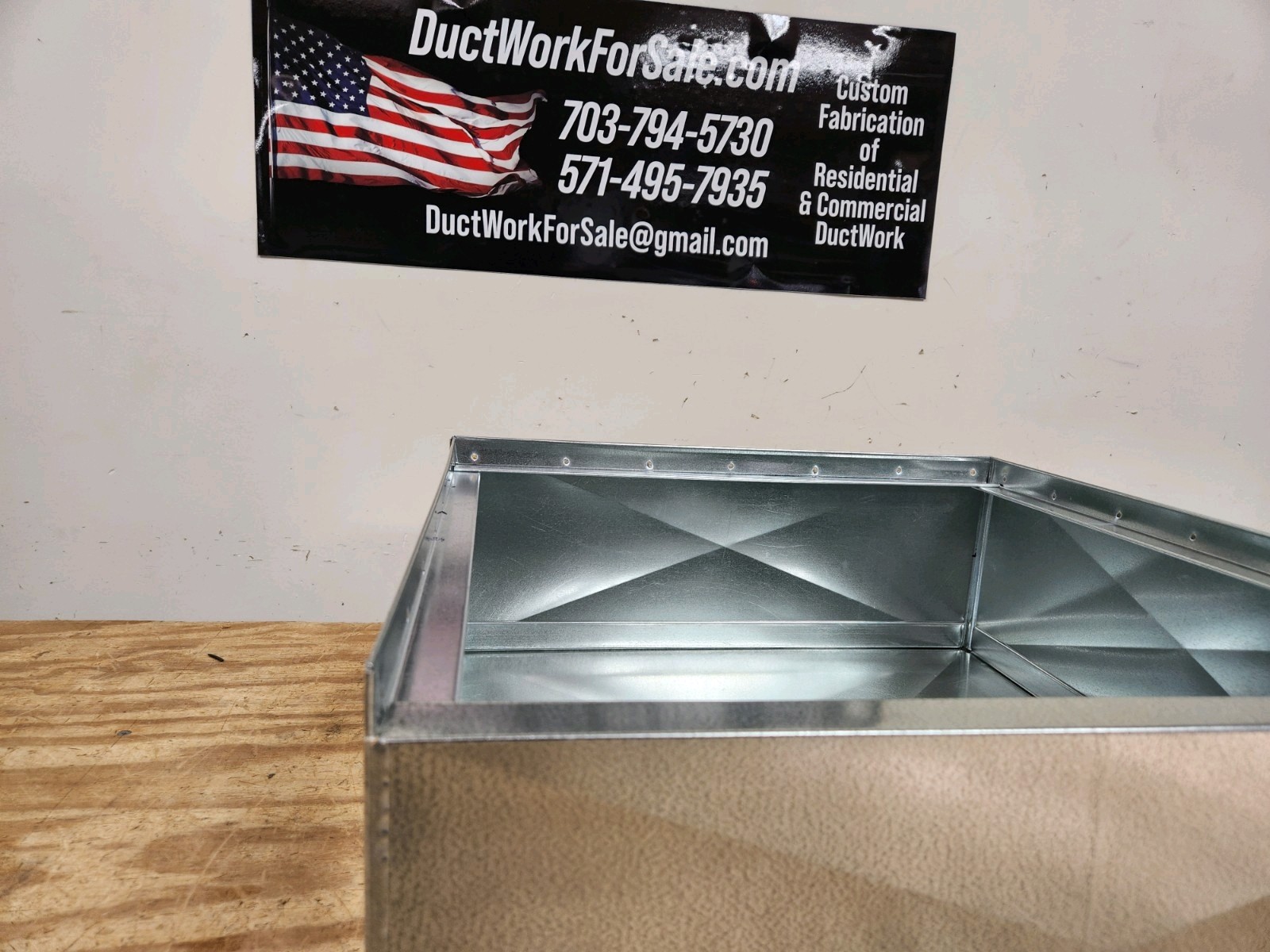21″x21″x17″ tall furnace stand return air box duct hvac