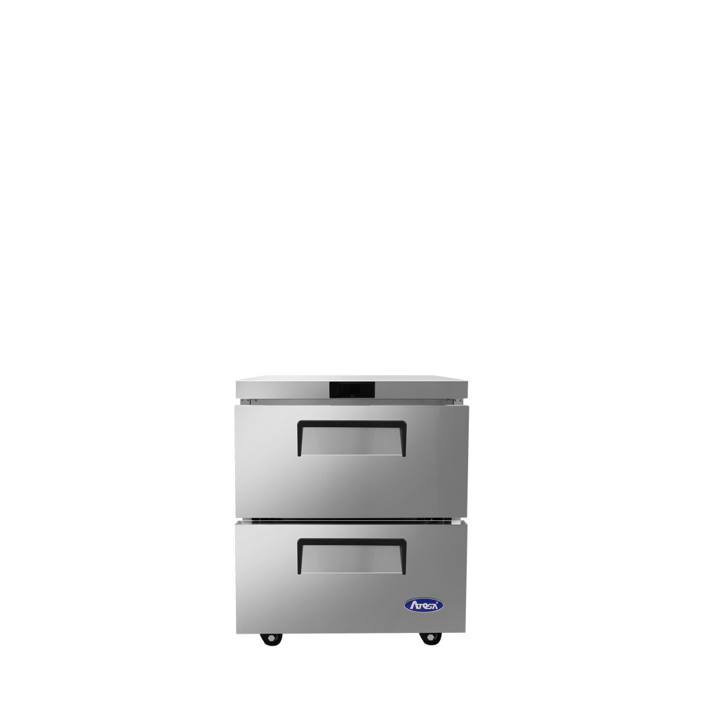 Atosa 27″ Under Counter 2 Drawer Refrigerator, Casters, MGF8415GR, Free Shipping