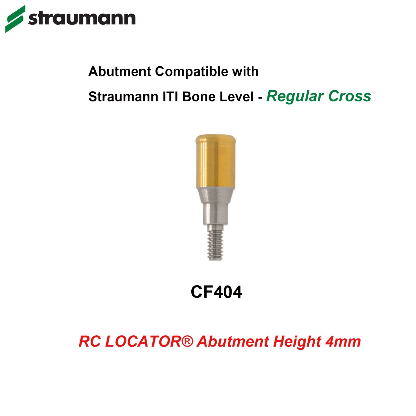Dental Overdenture Locator Ti Abutment For Straumann Bone level Crossfit NC RC