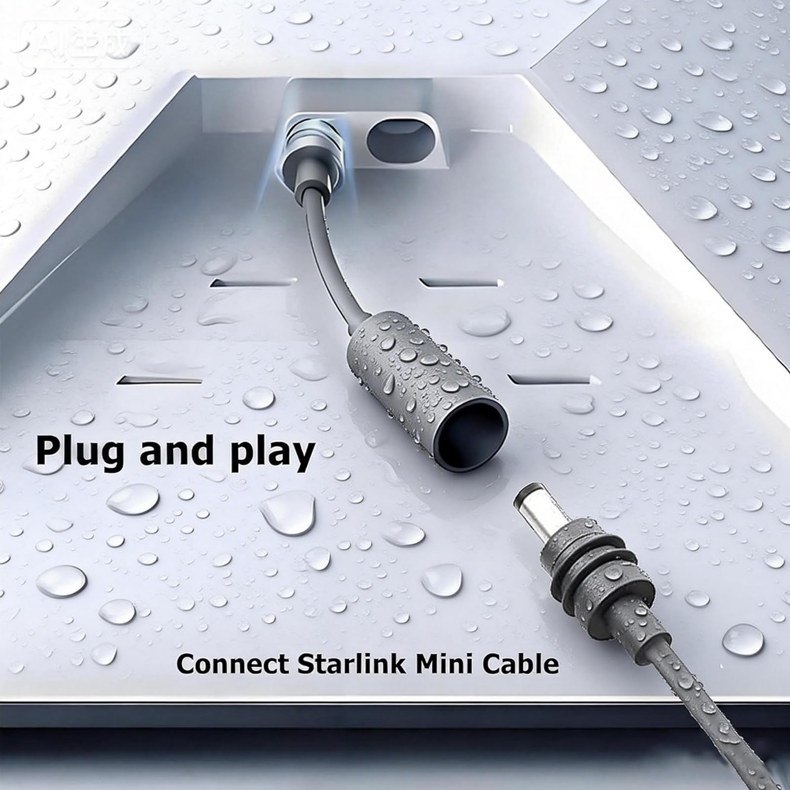 Starlink Mini DC Cable Connector Female to Female Waterproof Power Adapter, P