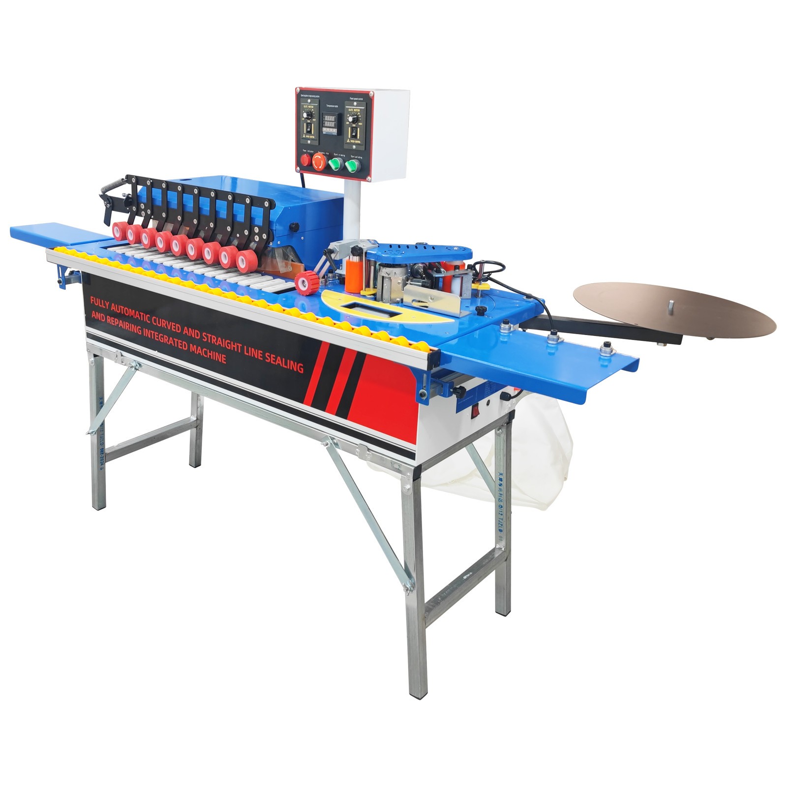 110V Automatic Straight Curved Line Edge Banding Machine 0-19.7ft/min Edge speed