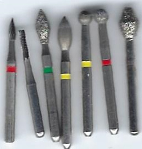 Selection of 7 Diamond Burs, unused
