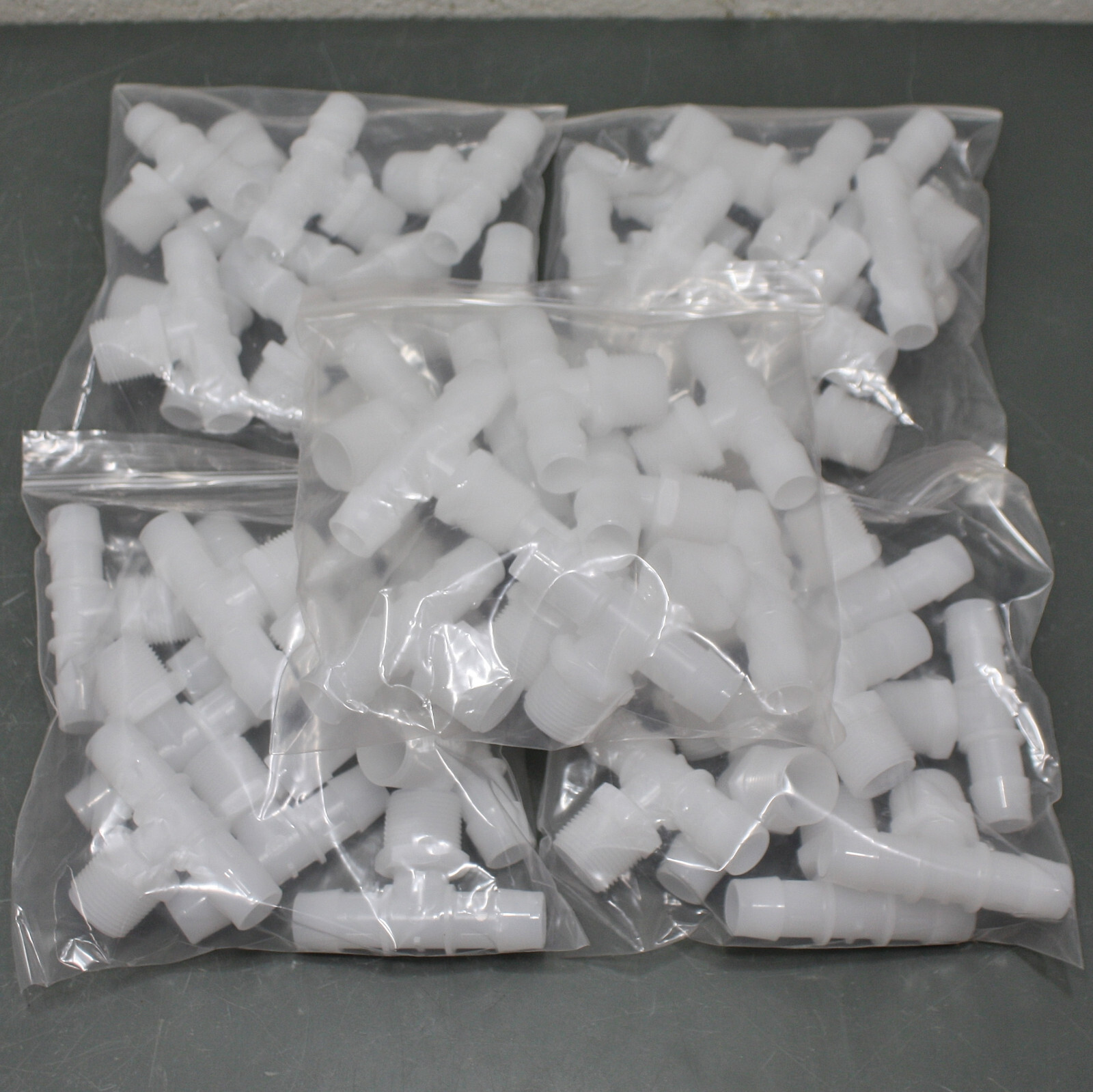 (50) Super-Flow Food & Beverage Tee Fitting 2808K95, 3/4″ Barbed Tube x 3/4″ NPT