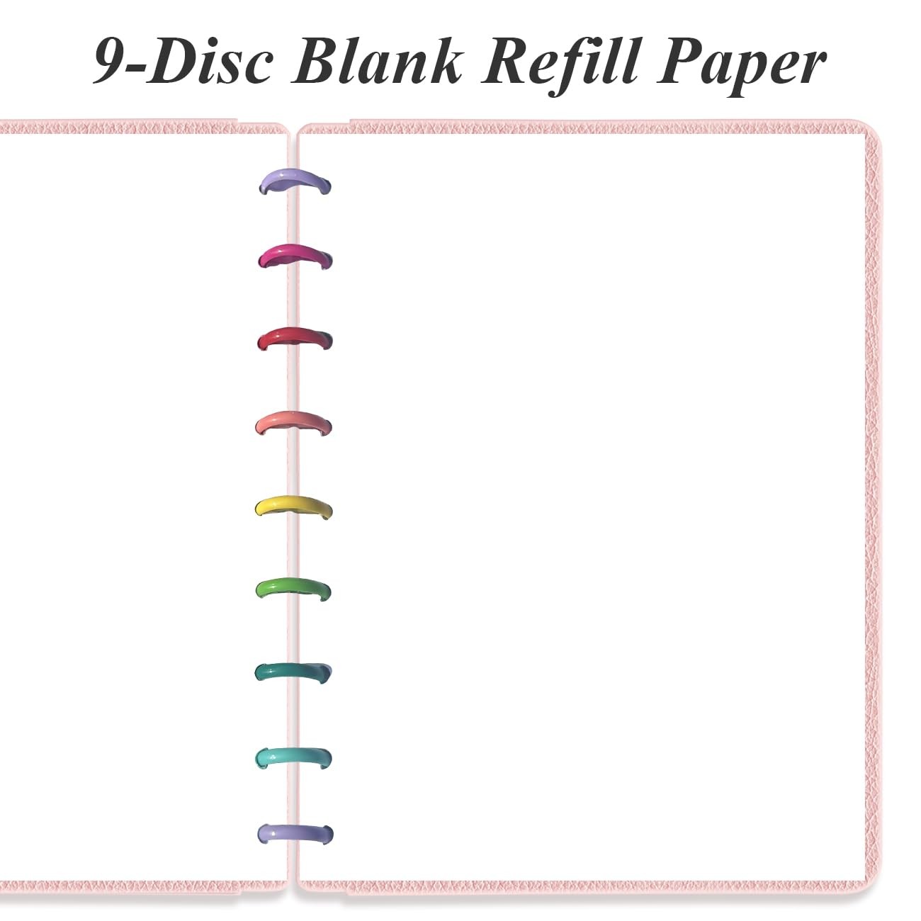 9-Disc Discbound Blank Refill Paper, Classic Size Discbound Pre-Punched Happy Pl