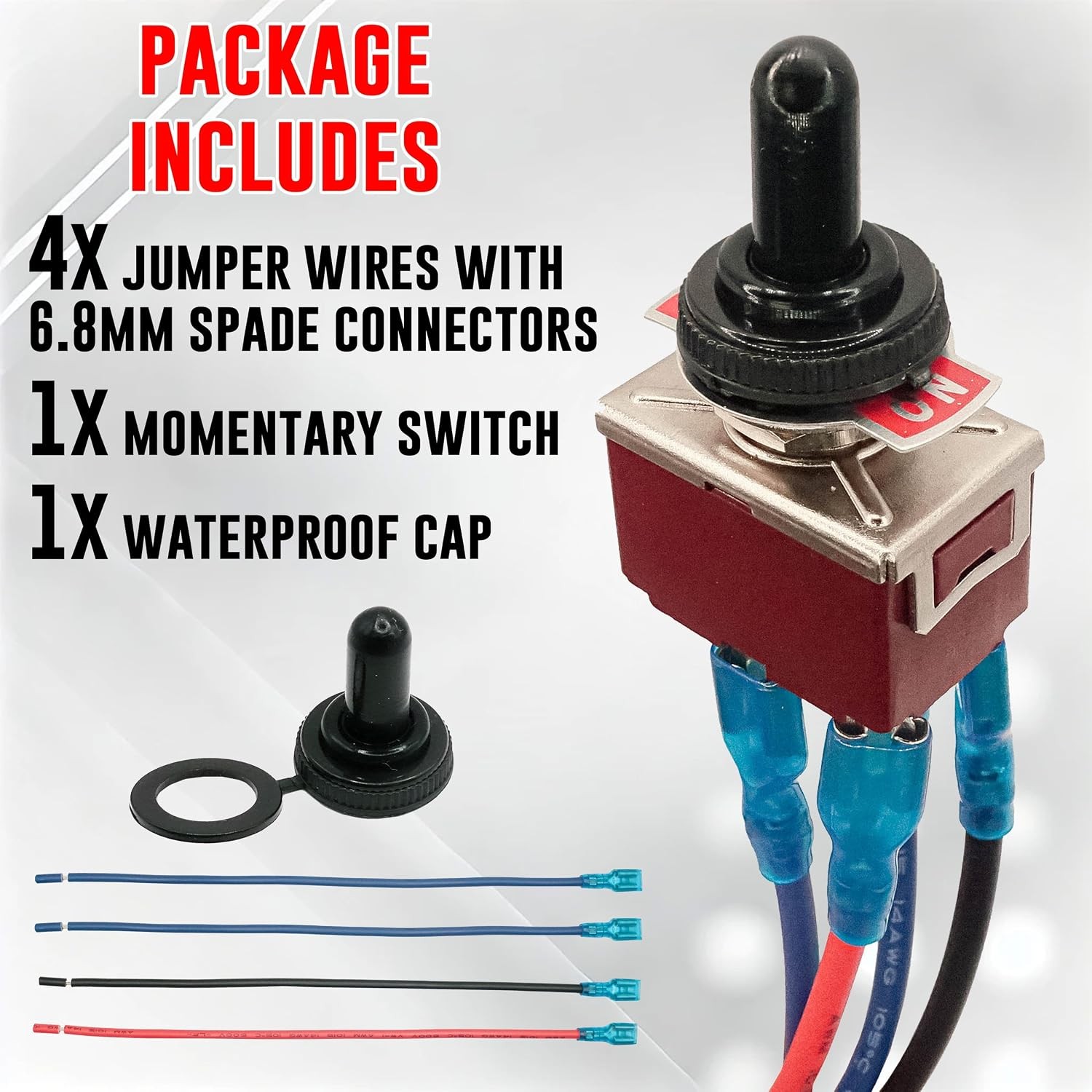 Momentary Reverse Polarity Switch 12V 30A DPDT 4 Pin On Off On Toggle Swit…