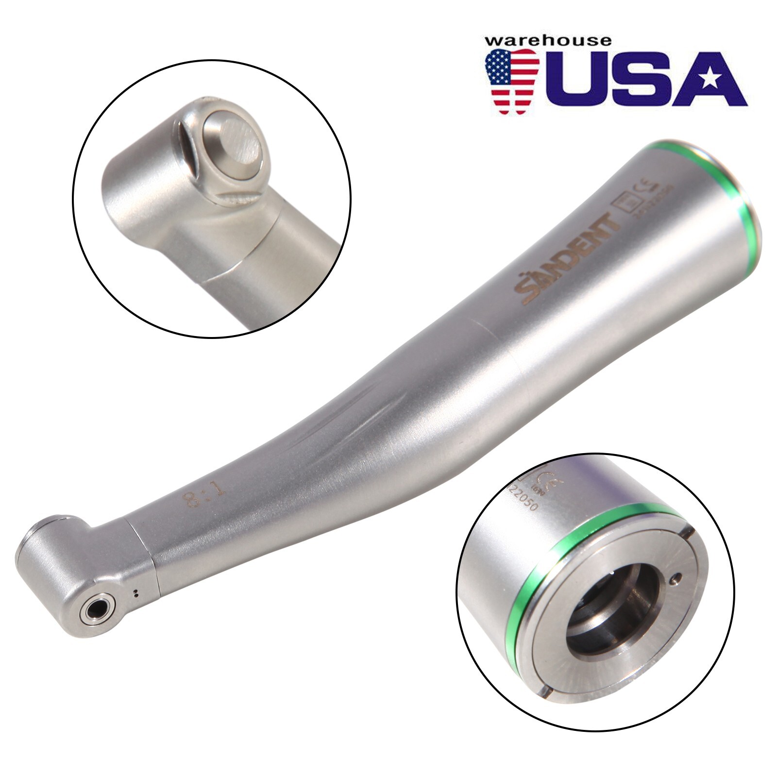 Dental 8:1 Push Button ENDO Contra Angle Attachment
